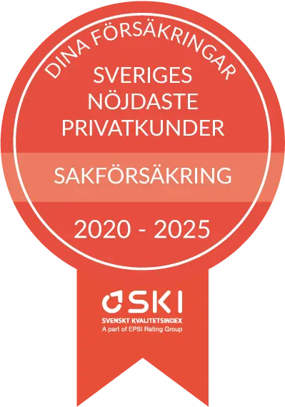 Dina Försäkringar, Sveriges nöjdaste privatkunder, sakförsäkring, 2020 - 2025, SKI